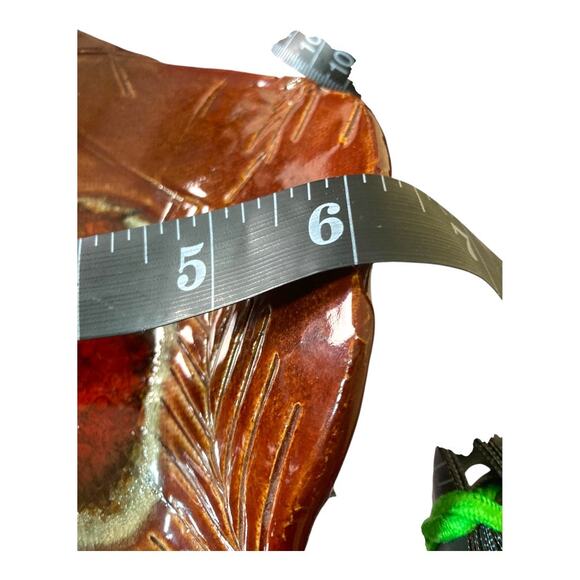 Handmade Original Clay Trinket Bowl Imprinted & Free Form Shape 6"Tx7"W - Picture 10 of 10